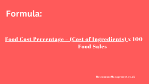 Food Cost Formula
